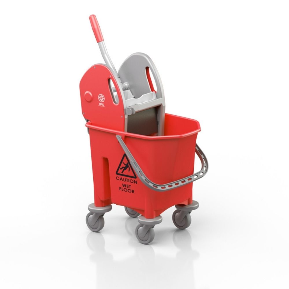 28550.01.ΚΟΚ PROFESSIONAL CLEANING TROLLEY 25L PULEX RED - Image 1