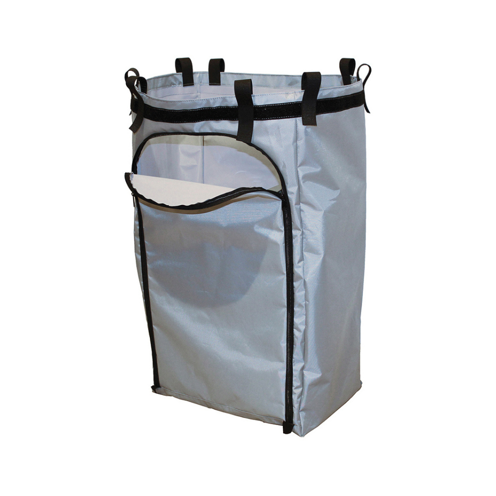 28550.120.GREY_ BAG WITH ELASTIC 120LT GREY WITH ZIPPER - Image 1