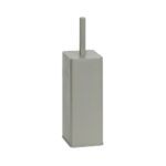 PLASTIC SQUARE TOILET BRUSH GREY BEIGE WITH HOLDER